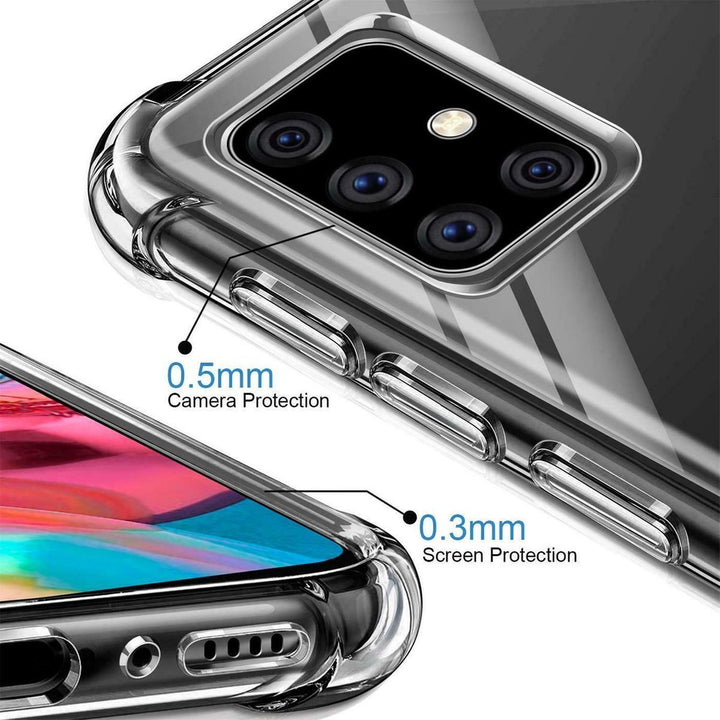 Samsung Galaxy A71 Hoesjes – Siliconen Backcover – Schokbestendig – Transparant-Ilumina Benelux