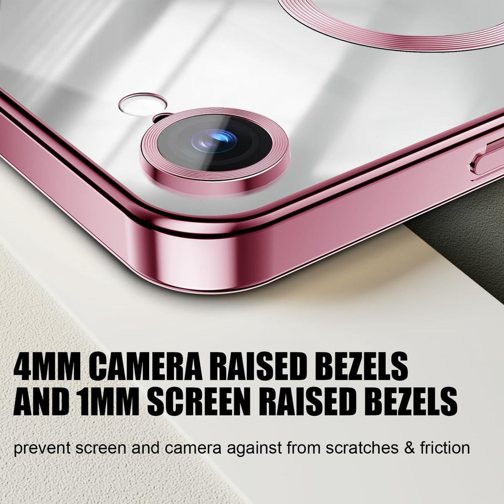 iPhone 16E / iPhone SE 4 Hoesjes – Backcover – Camera Lens Protector – MagSafe Compatibel – Roze-Ilumina Benelux