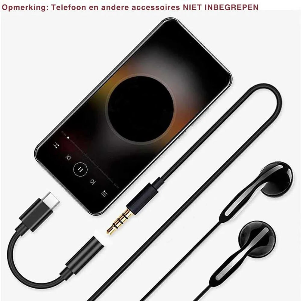 USB-C naar 3.5mm Jack Audio Adapter – Headset Adapter – Wit-Ilumina Benelux