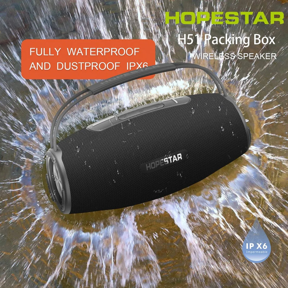 Hopestar H51 Outdoor Bluetooth Speaker – Draadloze Portable Speaker – 55W – IPX6 Waterdicht – Zwart-Ilumina Benelux