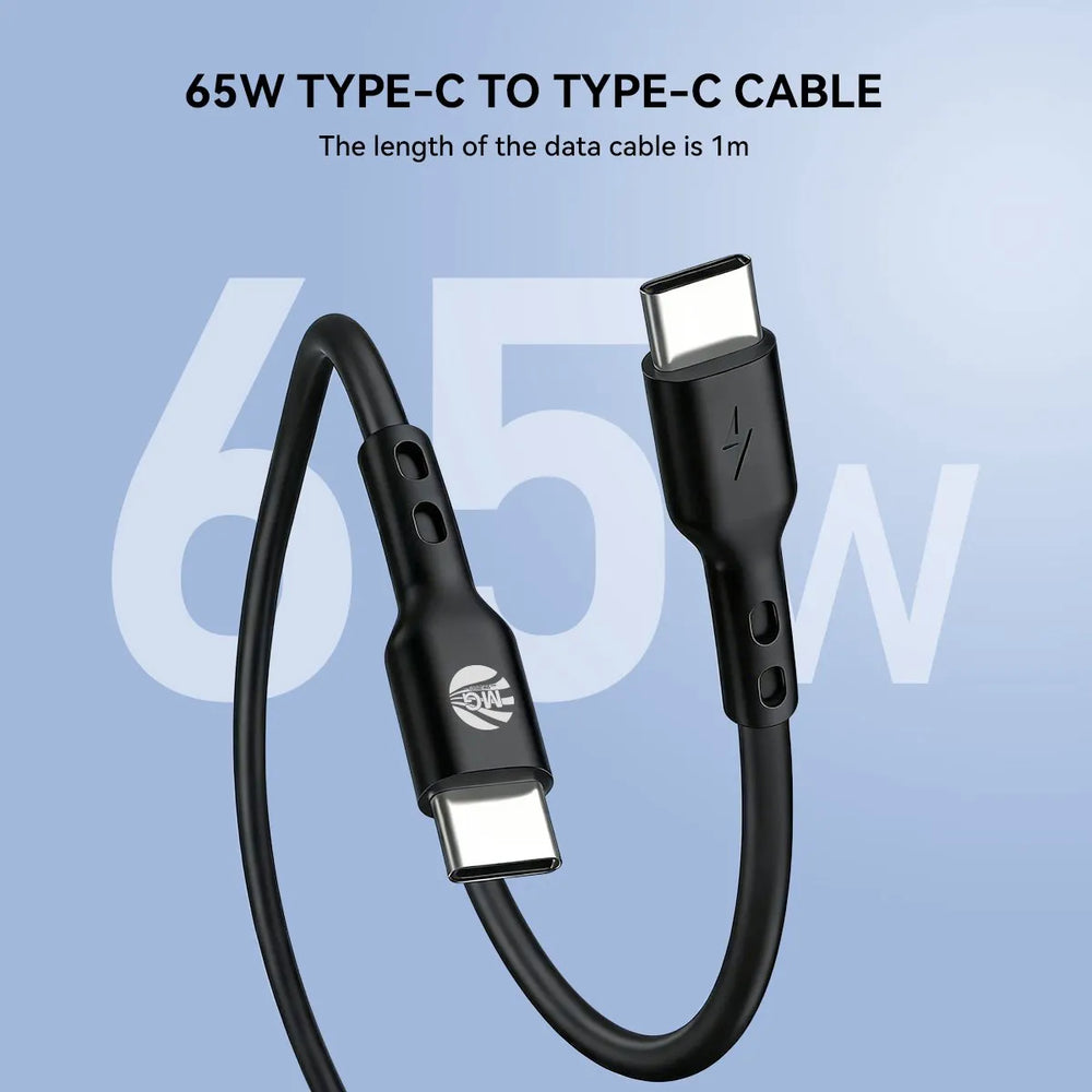 Adapter Set – GaN Snellader – 45W Adapter – 1 Meter 65W USB-C Kabel – Grijs-Ilumina Benelux