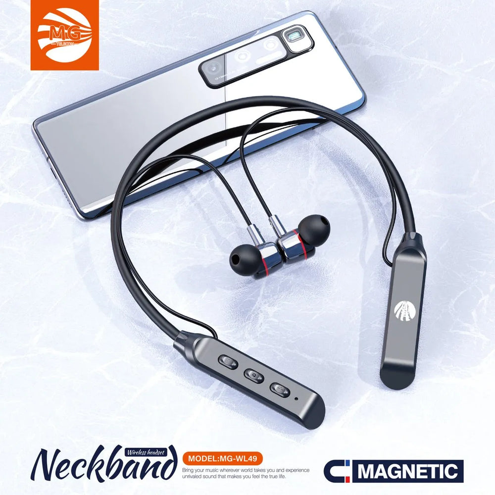 Sportoortjes met Nekband – Draadloze Bluetooth Oordopjes – Magnetische Earbuds – Zwart-Ilumina Benelux