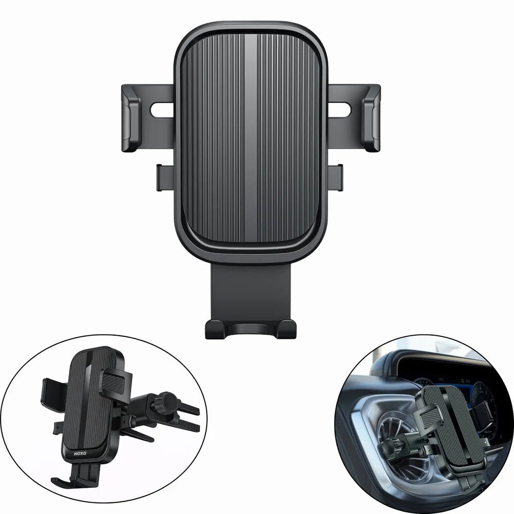 Telefoonhouder voor Ronde Ventilatieroosters - 360° Draaibaar - Universele GSM Houder Auto