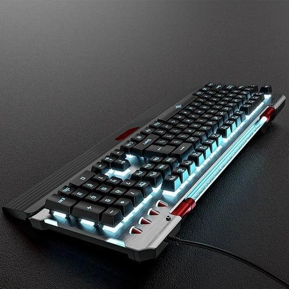Gaming Toetsenbord – Mechanisch Gaming Keyboard met RGB LED Verlichting – Anti-Ghosting – USB Bedraad – Inclusief Polssteun