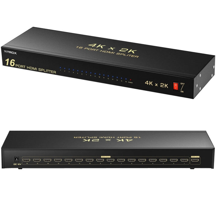 HDMI Splitter 1x10 – 4K HDMI 1.4 – 10 Poorts – 1080P/3D/Dolby – IR & EDID – Plug & Play – Zwart-Ilumina Benelux