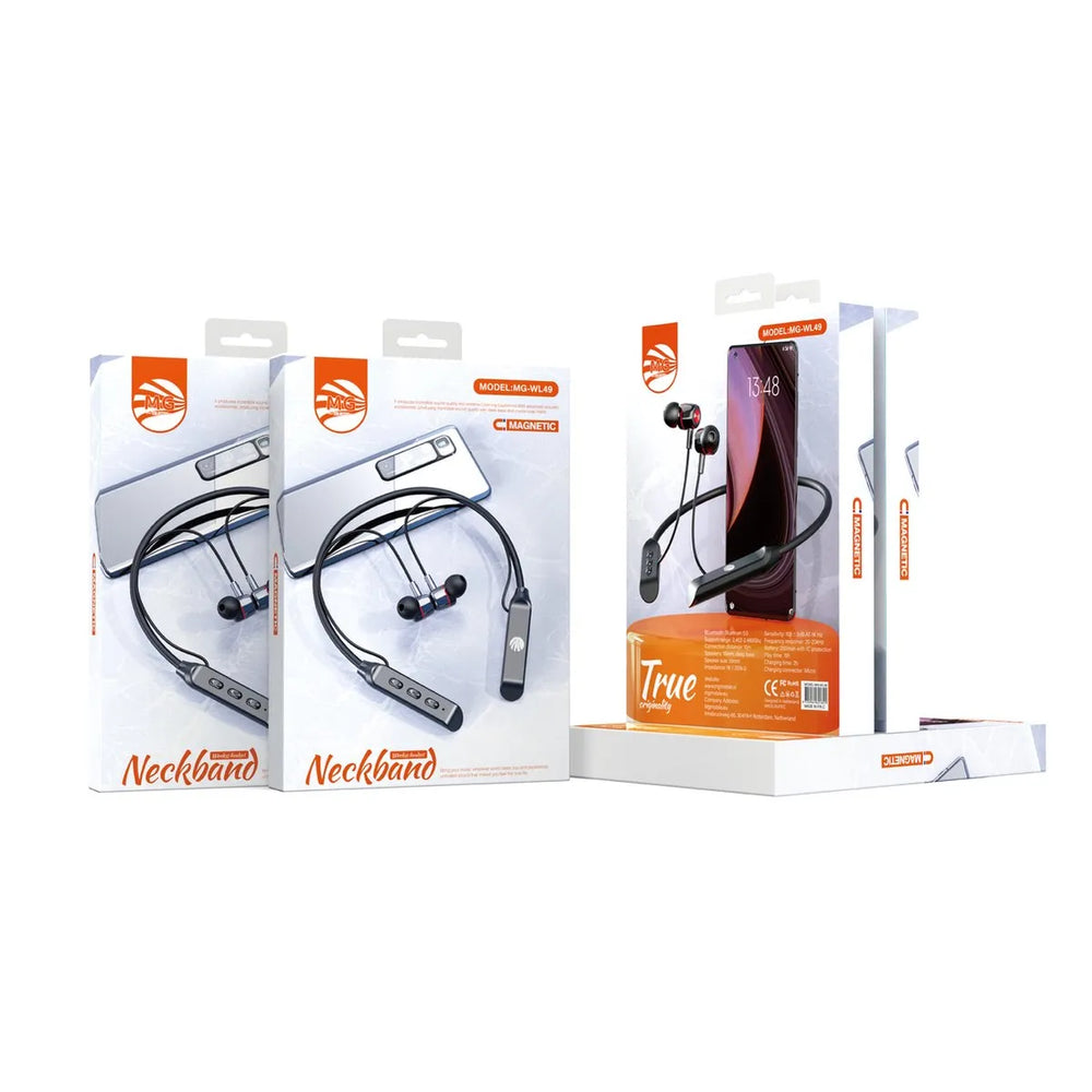 Sportoortjes met Nekband – Draadloze Bluetooth Oordopjes – Magnetische Earbuds – Zwart-Ilumina Benelux