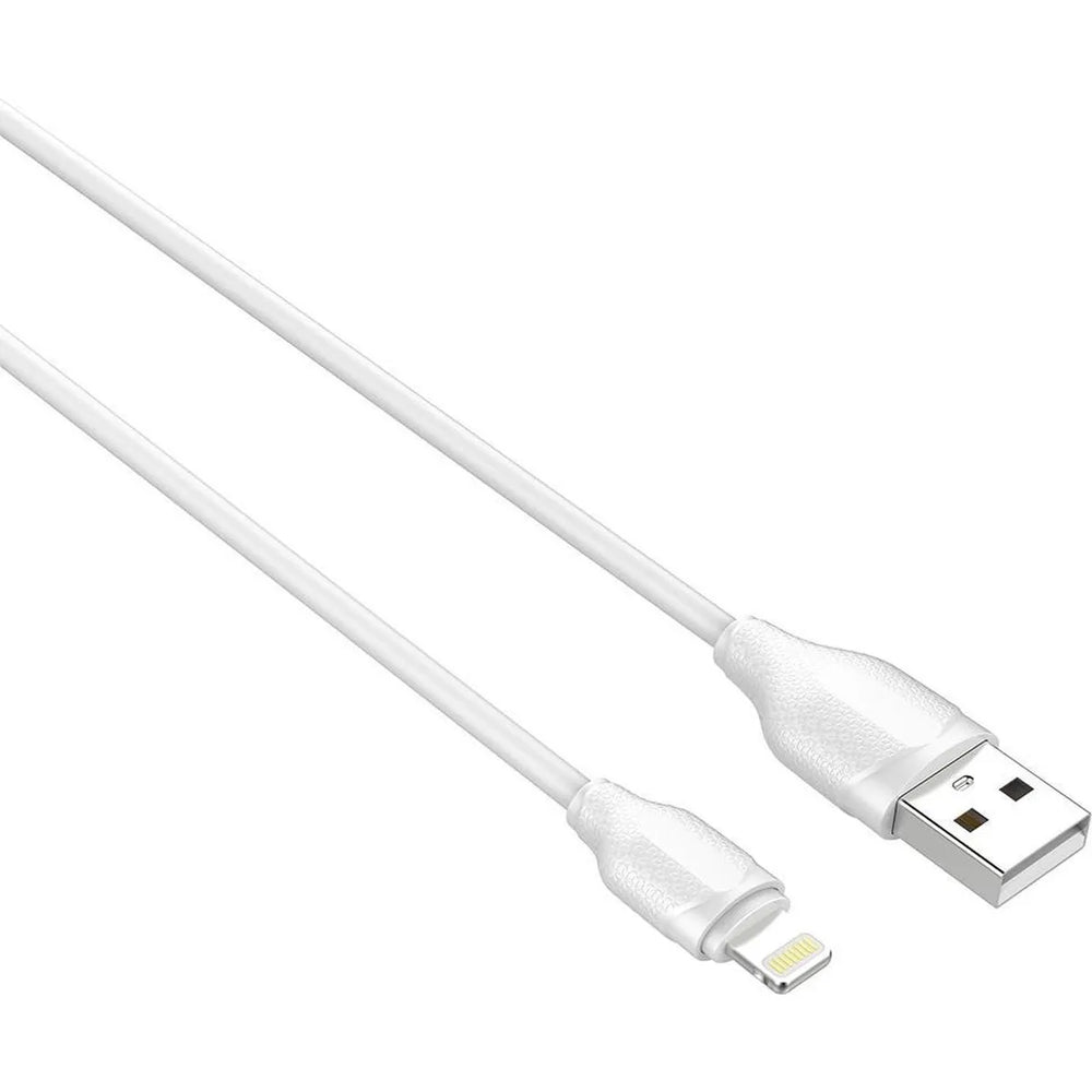 LDNIO LS371 USB-A naar Lightning Kabel – 1 Meter – 2.1A Snelladen – Wit-Ilumina Benelux