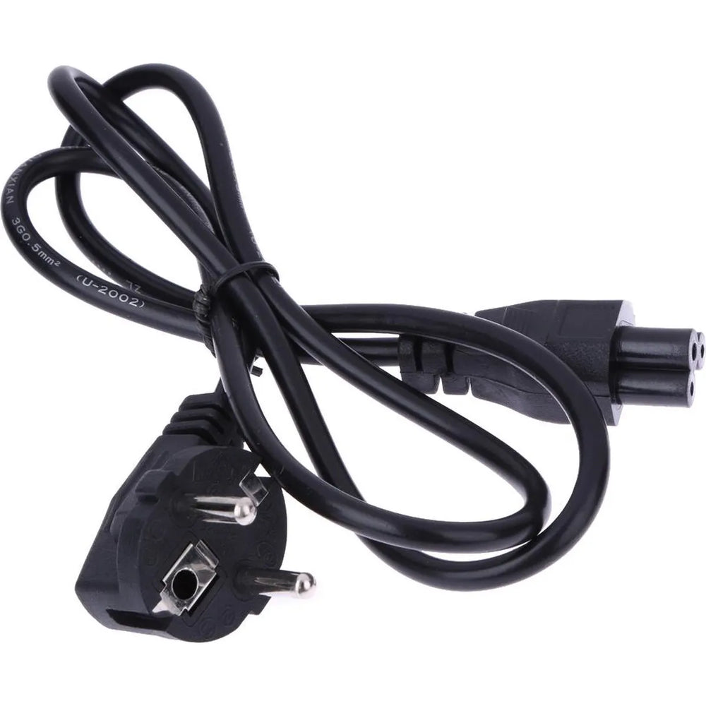 Stroomkabel C5 1.5 Meter – Eurostekker naar C5 Klaverblad Voedingskabel – 250V 10A 2500W – Geschikt voor Laptop, Monitor, TV & Printer