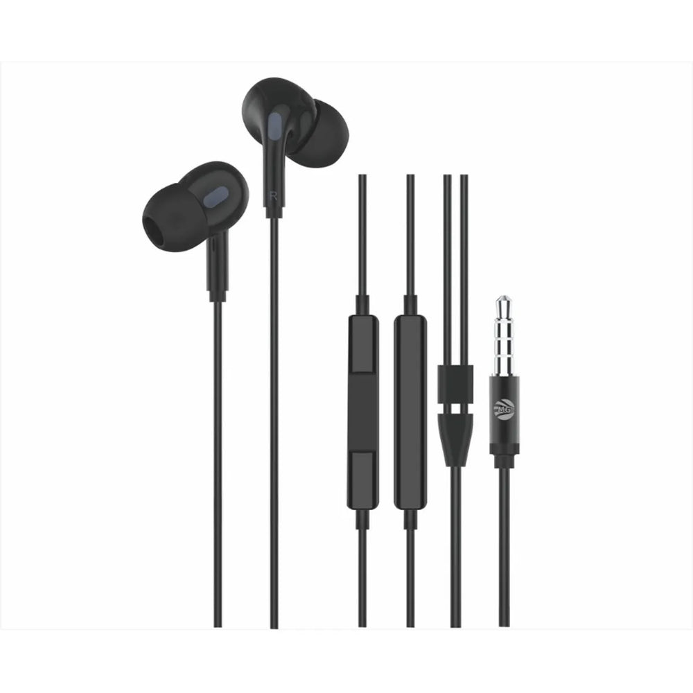 Bedrade Oordopjes – 3.5mm Jack – Heavy Bass – Zwart-Ilumina Benelux