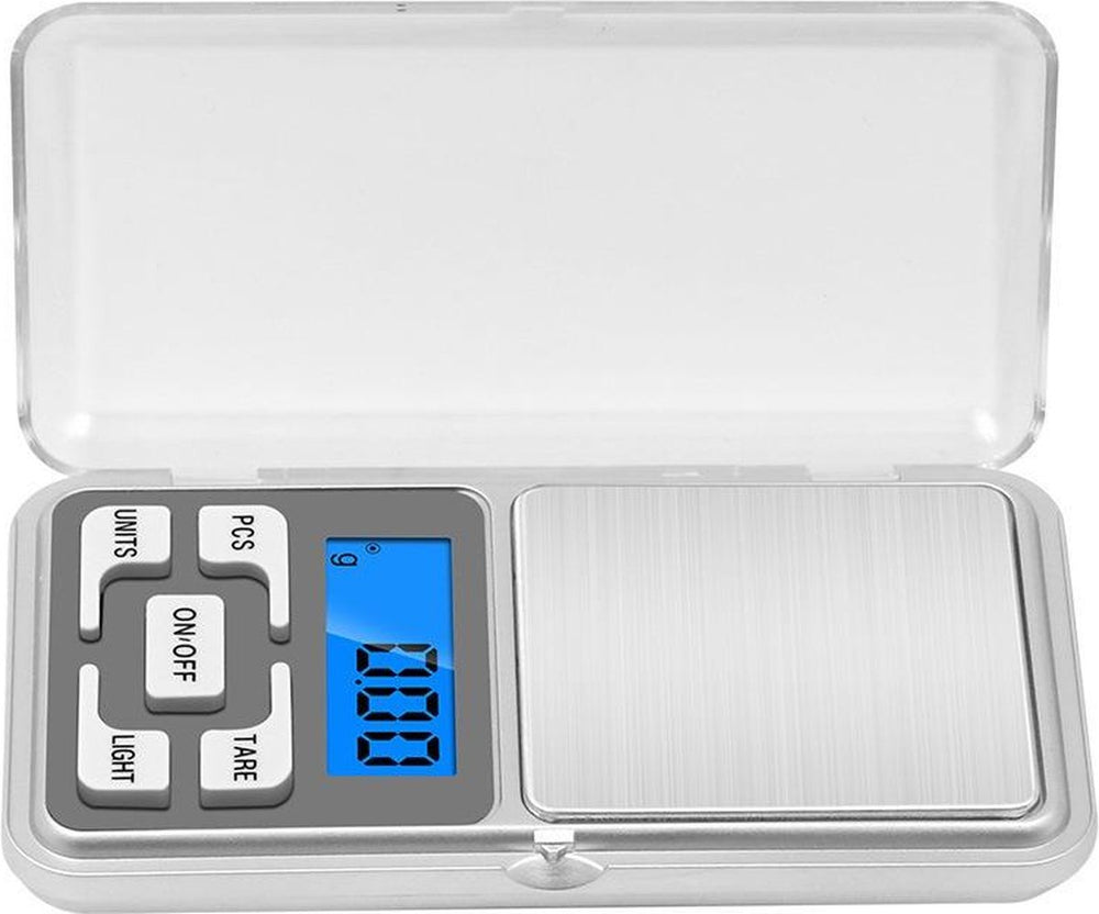 Digitale precisieweegschaal – Zakweegschaal 200g x 0,01g – LCD display – Tara & telfunctie – Zilver-Ilumina Benelux