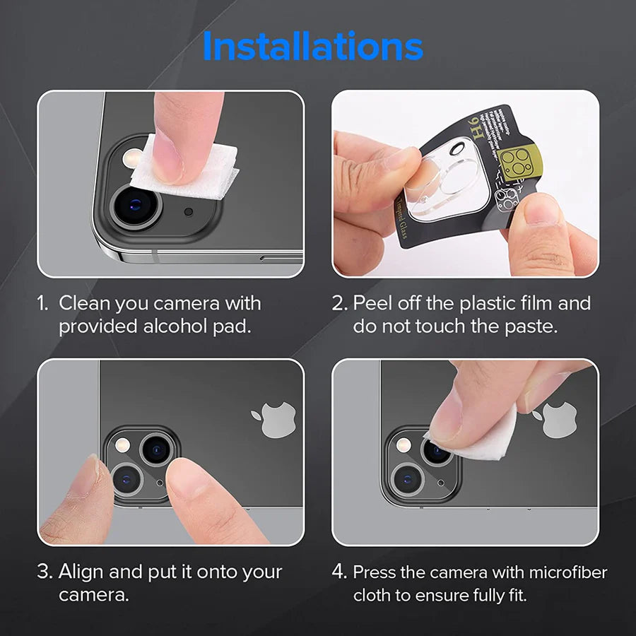 Camera Lens Protector – iPhone 16 – 9H Gehard Glas – Anti-kras – Tempered Glas – 1-Pack-Ilumina Benelux