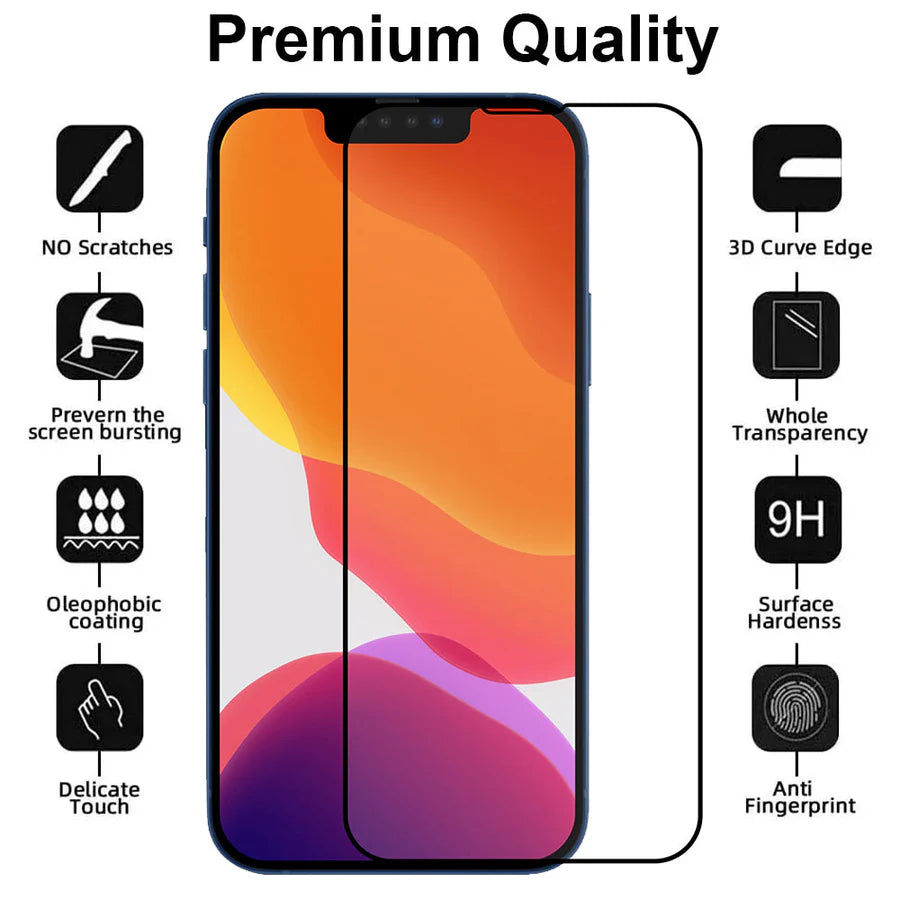 iPhone 13/13 Pro Screenprotector Full Cover Screenprotector Gehard 9H – 1-Pack-Ilumina Benelux