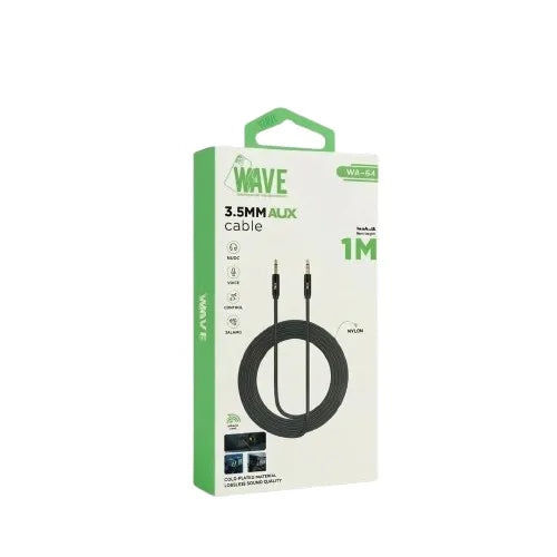 3.5mm AUX Kabel 1 Meter – Audio Kabel – Stereo Geluid – Nylon Gevlochten – Voor Autoradio, Koptelefoon, Speaker, Tablet en Smartphone – Zwart