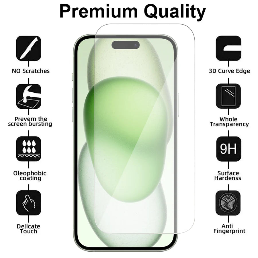 iPhone 15 Plus Screenprotector Gehard 9H – Anti-kras – 1-Pack-Ilumina Benelux