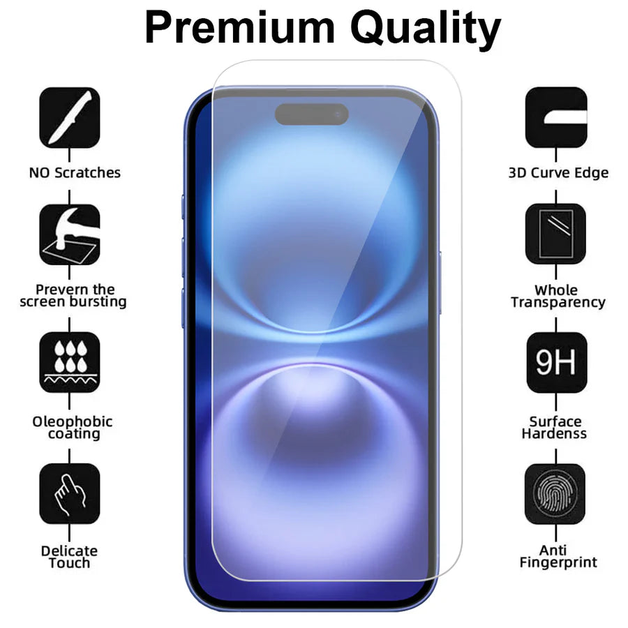 iPhone 16 Screenprotector Gehard 9H – Anti-kras – 1-Pack-Ilumina Benelux