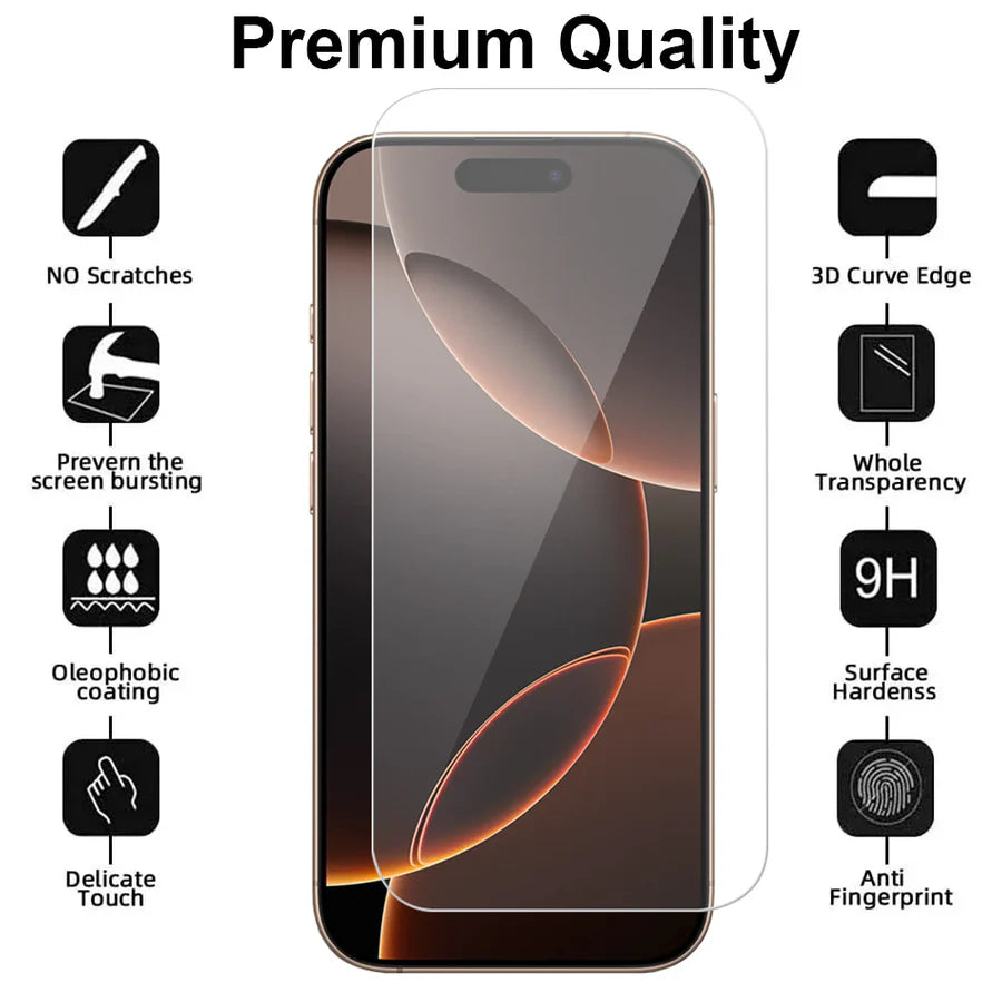iPhone 16 Pro Screenprotector Gehard 9H – Anti-kras – 1-Pack-Ilumina Benelux