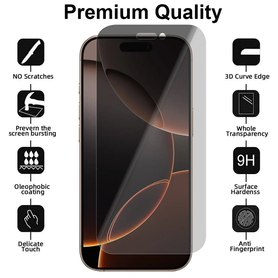 iPhone 16 Pro Screenprotector Gehard 9H – Privacy Screenprotector – 1-Pack-Ilumina Benelux