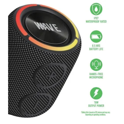 Bluetooth Speaker 16W – Draadloze Luidspreker met RGB LED Verlichting, IPX7 Waterdicht, Handsfree Bellen, 2500mAh Batterij & Bluetooth 5.0-Ilumina Benelux