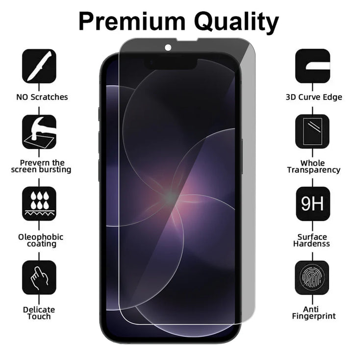 iPhone 16E / 17E – Privacy Screenprotector – 9H Gehard Glas – 1-Pack-Ilumina Benelux