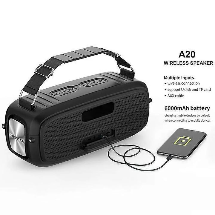 Hopestar A20 Pro Draadloze Bluetooth Speaker met Draadloze Microfoon – Karaoke Speaker – Zwart-Ilumina Benelux
