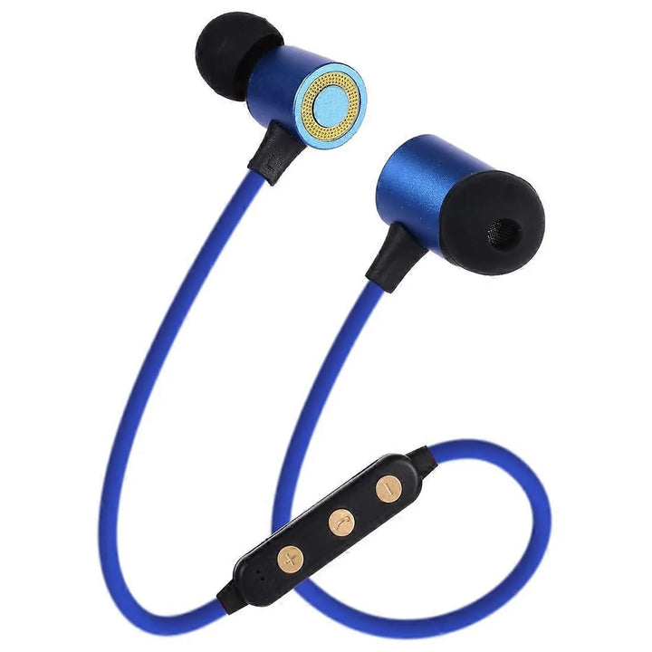 Mingge MG-G22 Draadloze Bluetooth Sport Headset – Magnetische Oordopjes met TF-kaart – Blauw-Ilumina Benelux