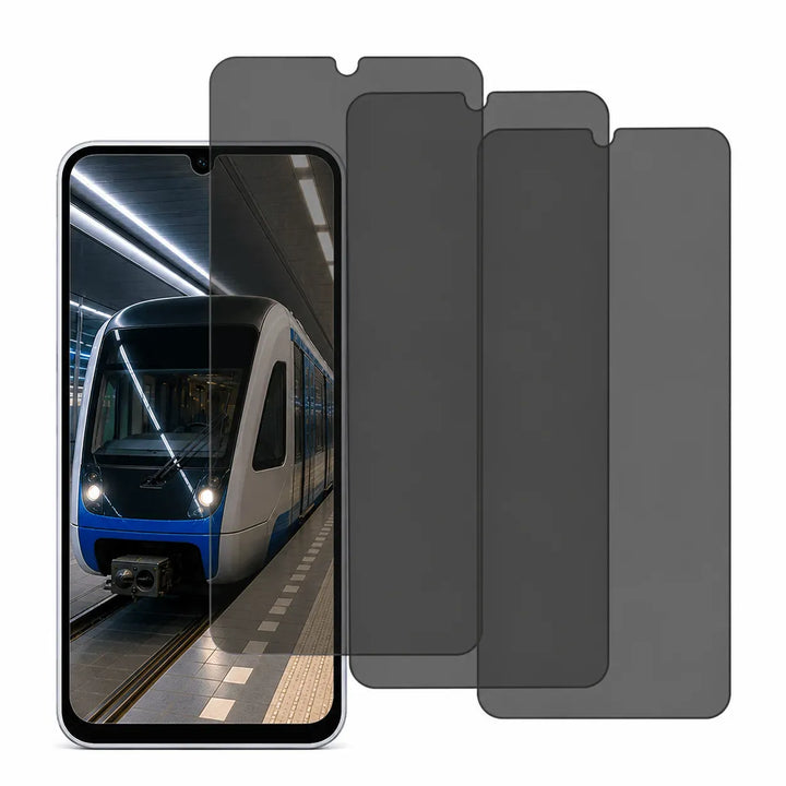Samsung Galaxy A22 4G Privacy Screenprotector Glas – Anti-kras – 3-Pack-Ilumina Benelux