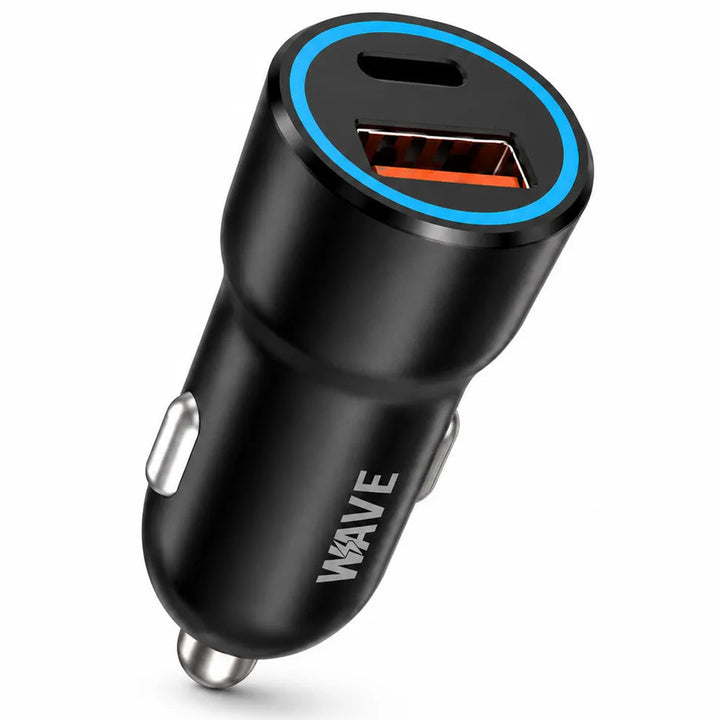 38W Autolader USB-C PD + USB-A QC – Dual Port Fast Charger voor Auto 12V/24V-Ilumina Benelux