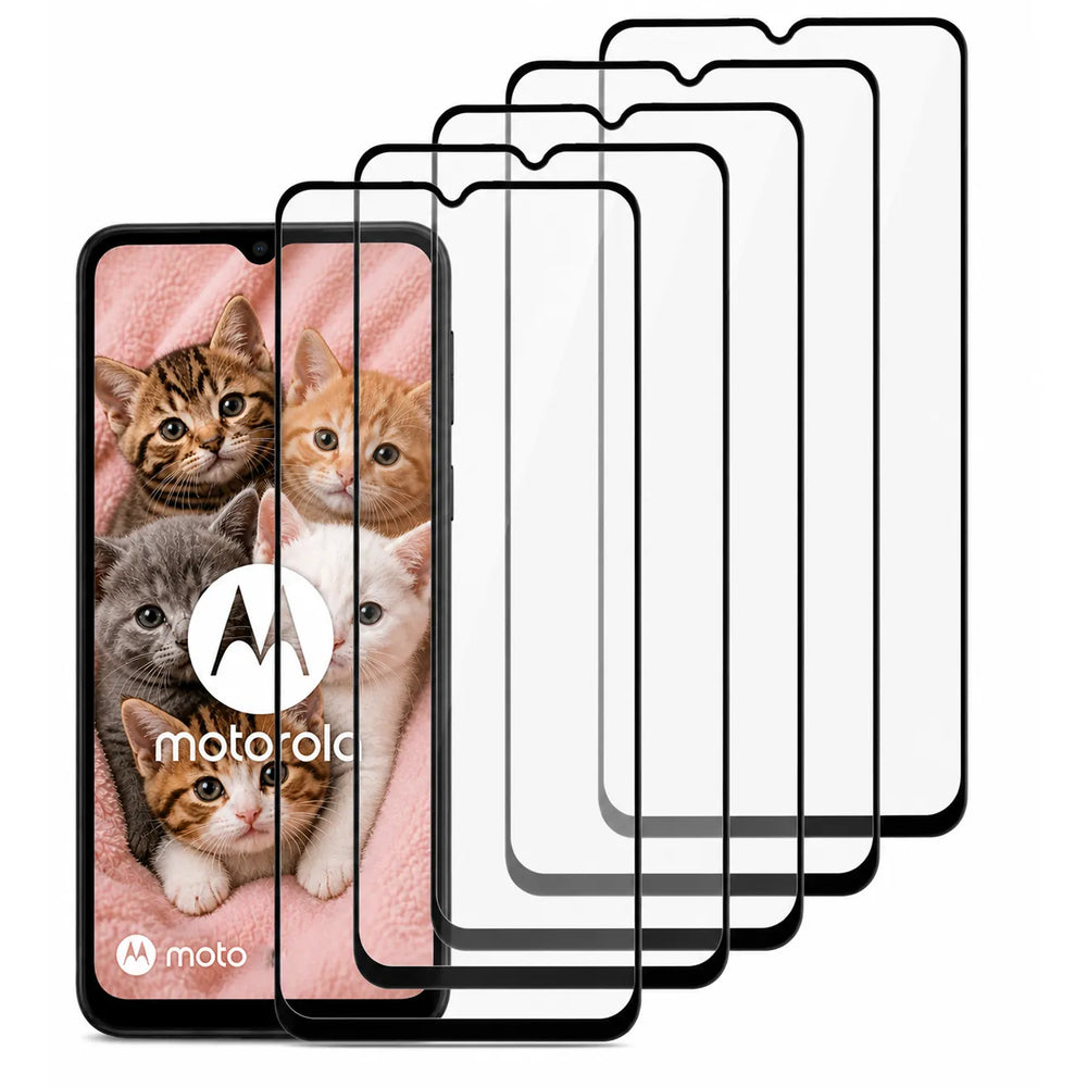 Motorola Moto G10/G20/G30 Screenprotector Full Cover Glas – 5-Pack-Ilumina Benelux