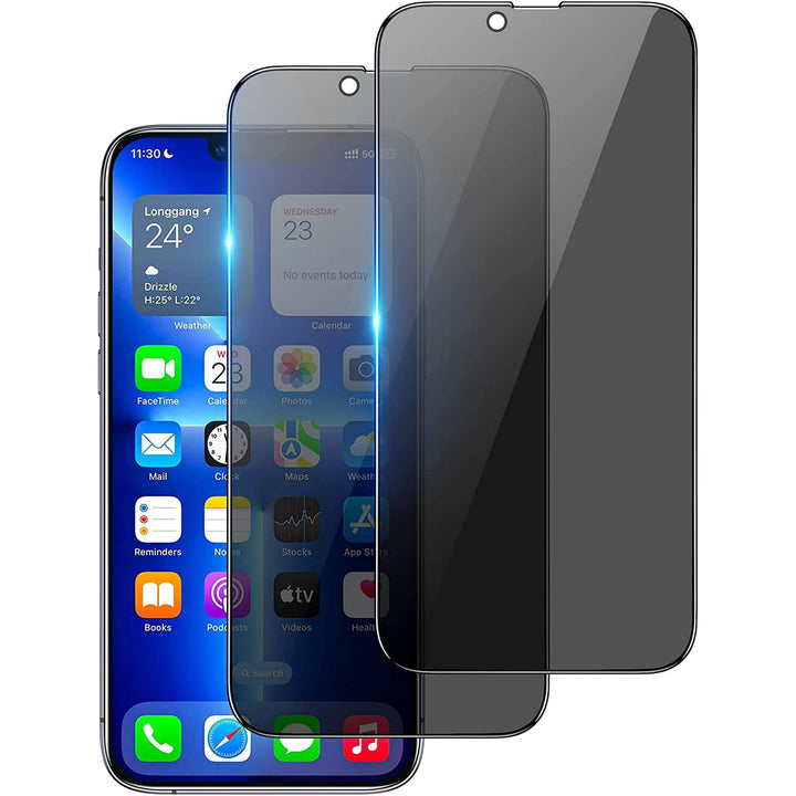 iPhone 13 – Privacy Screenprotector – 9H Gehard Glas – 2-Pack-Ilumina Benelux