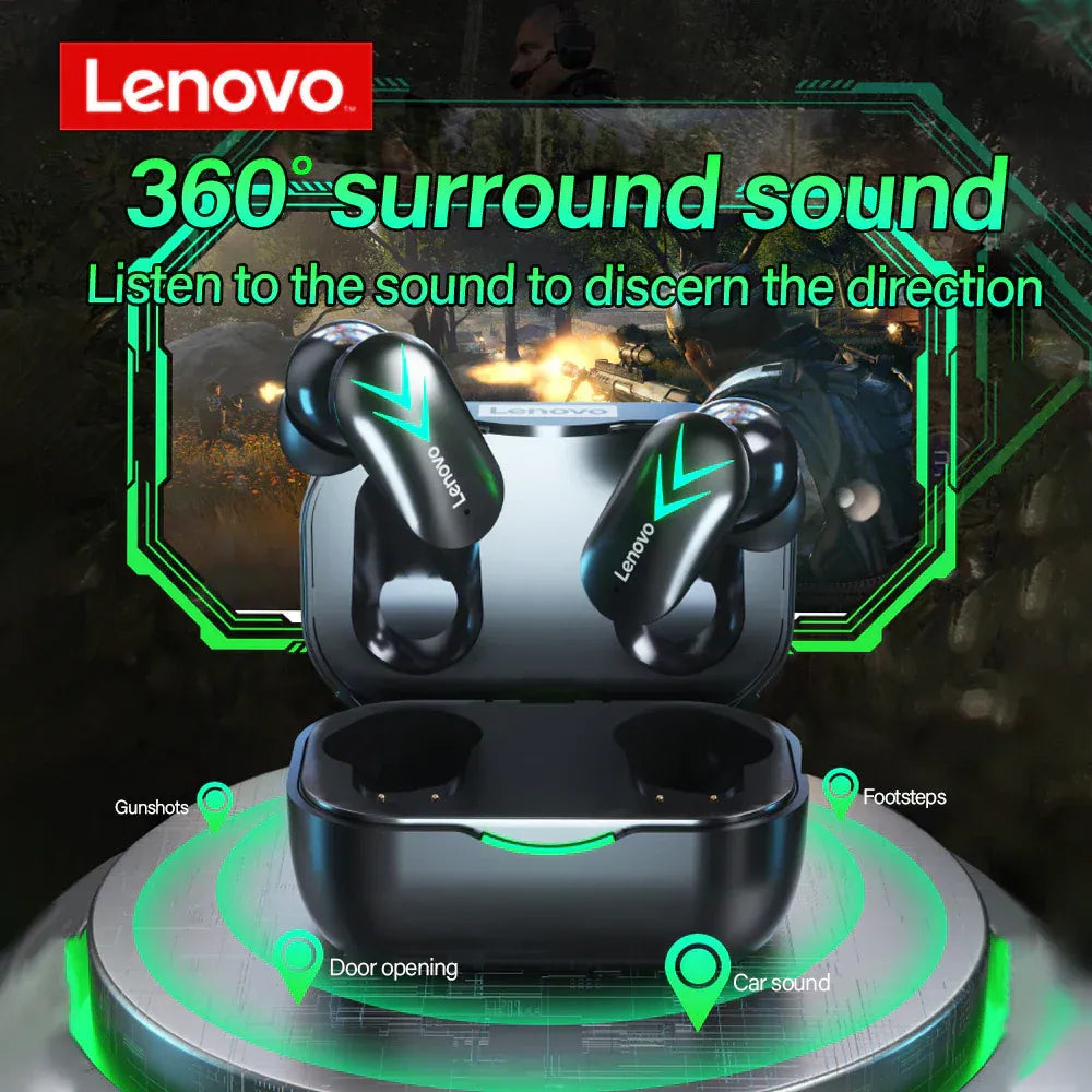 Lenovo XT82 Draadloze Bluetooth Oordopjes – Bluetooth 5.1 Headset met LED Display – Zwart-Ilumina Benelux