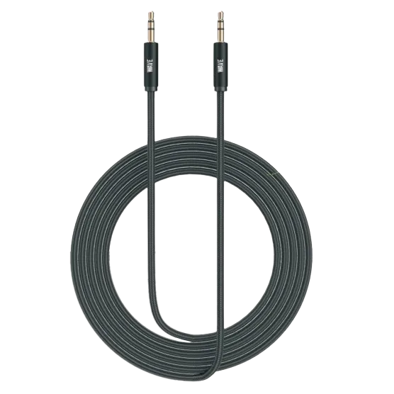 3.5mm AUX Kabel 1 Meter – Audio Kabel – Stereo Geluid – Nylon Gevlochten – Voor Autoradio, Koptelefoon, Speaker, Tablet en Smartphone – Zwart