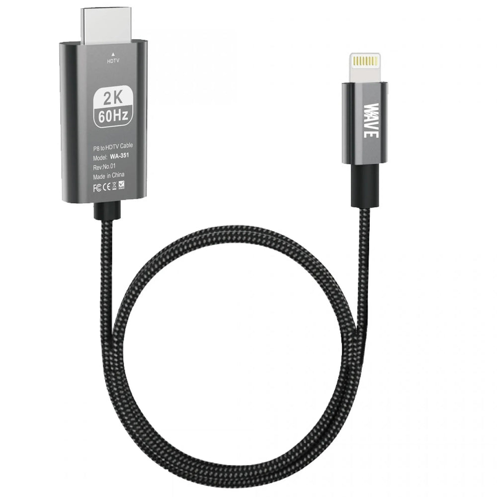 Lightning naar HDMI Kabel 2 Meter – Full HD 1080P TV Adapter voor iPhone & iPad – Lightning naar HDTV Kabel