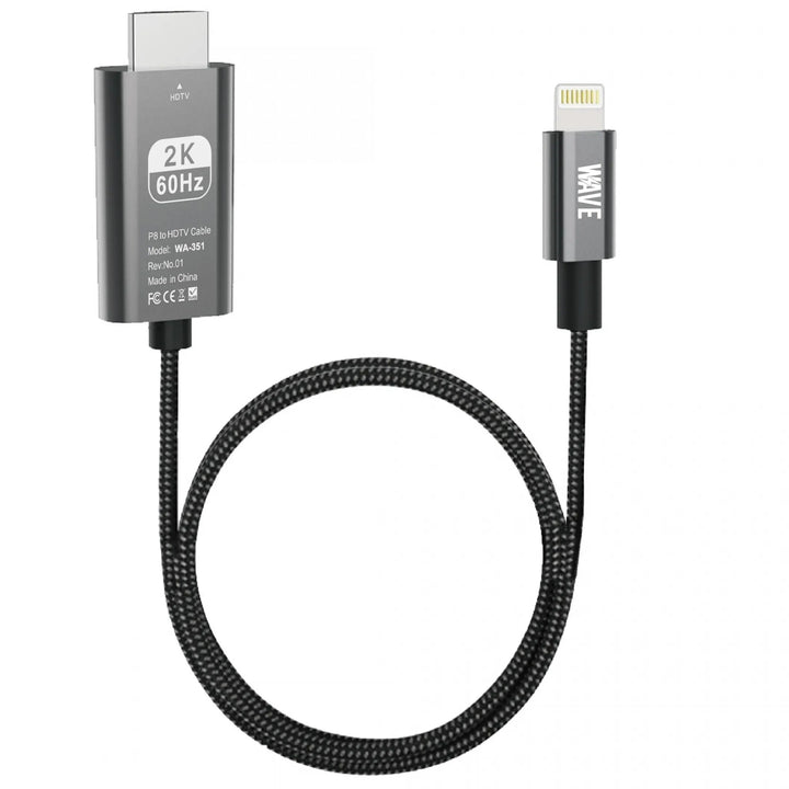 Lightning naar HDMI Kabel 2 Meter – Full HD 1080P TV Adapter voor iPhone & iPad – Lightning naar HDTV Kabel-Ilumina Benelux