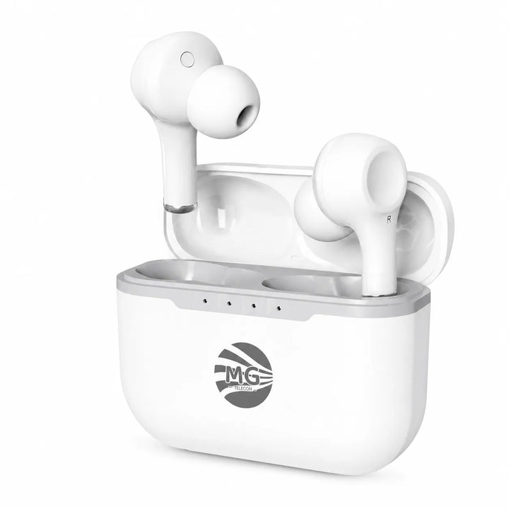 TWS Draadloze Bluetooth Oordopjes – Extra Bass – Stereo Geluid – Wit-Ilumina Benelux