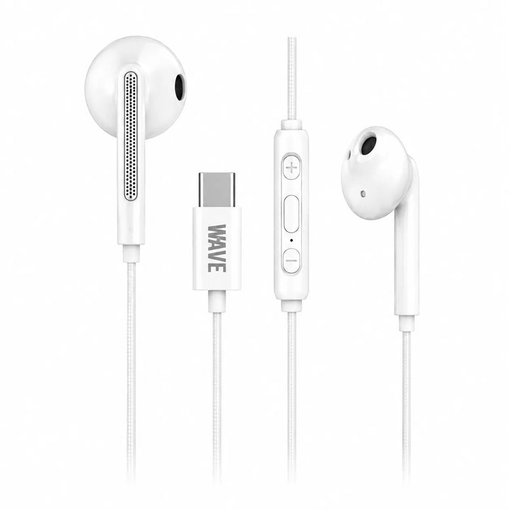 USB-C Oordopjes – Bedrade In-Ear Koptelefoon met Microfoon & Volumeregeling – Type-C Earphones – 120 cm Kabel – Wit-Ilumina Benelux