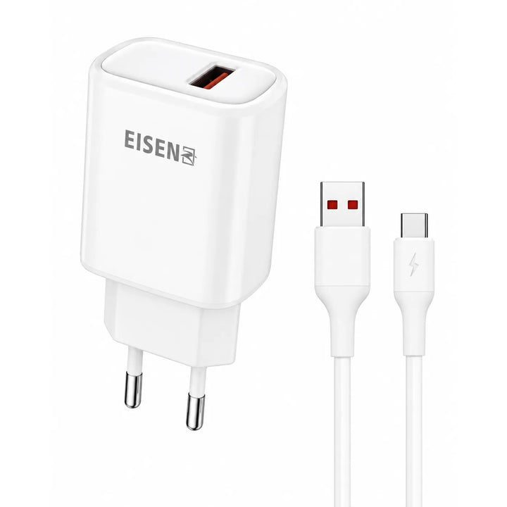 20W USB-C Snellader met USB-A naar USB-C Kabel – 2-in-1 Fast Charger Wit-Ilumina Benelux