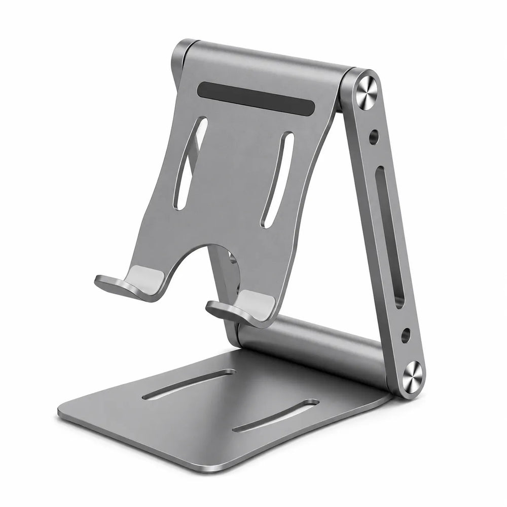 Verstelbare Telefoonhouder Bureau Aluminium – Opvouwbare Smartphone & Tablet Standaard – 360° Verstelbaar