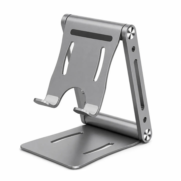 Verstelbare Telefoonhouder Bureau Aluminium – Opvouwbare Smartphone & Tablet Standaard – 360° Verstelbaar-Ilumina Benelux