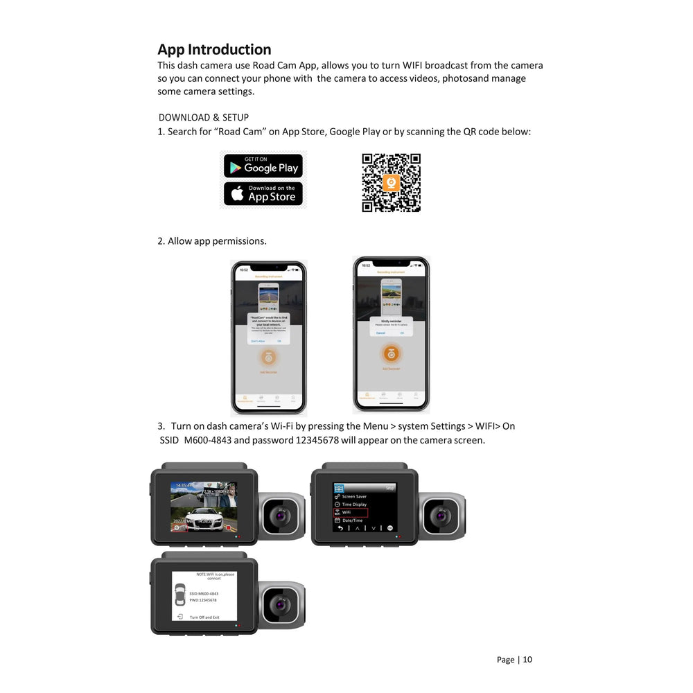4K Dashcam Voorruit + Interieur Camera met GPS – 2160P Front & 1080P Cabin – WiFi App – Parkeermodus – 256GB Ondersteuning