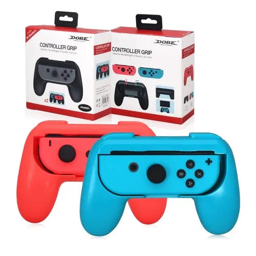 Controller Grip Set Geschikt voor Nintendo Switch Joy-Con – 2 Stuks – Rood & Blauw – Ergonomische Handgrepen – TNS-851B-Ilumina Benelux