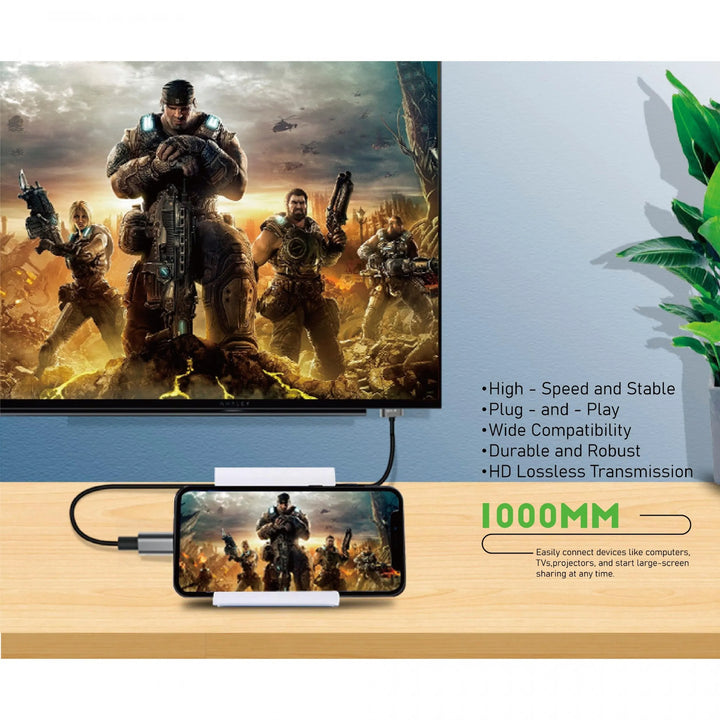 Lightning naar HDMI Kabel 2 Meter – Full HD 1080P TV Adapter voor iPhone & iPad – Lightning naar HDTV Kabel-Ilumina Benelux