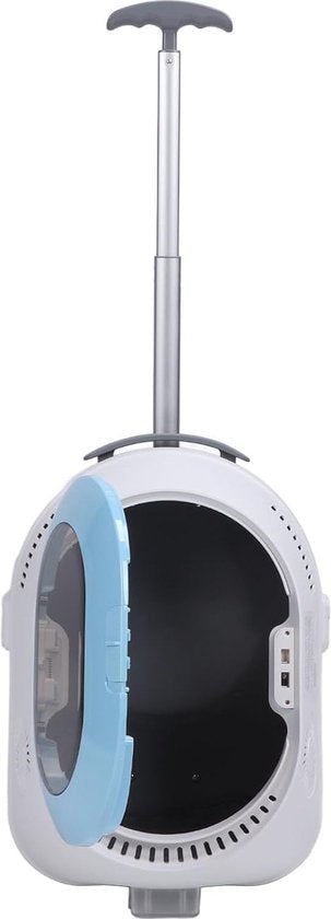 Kattentas | Huisdiertas | katten honden reistas | dieren transport tas | rugzak | draagtas | rug dierentas voor huisdieren met zwenkwielen - honden en katten - Blauw