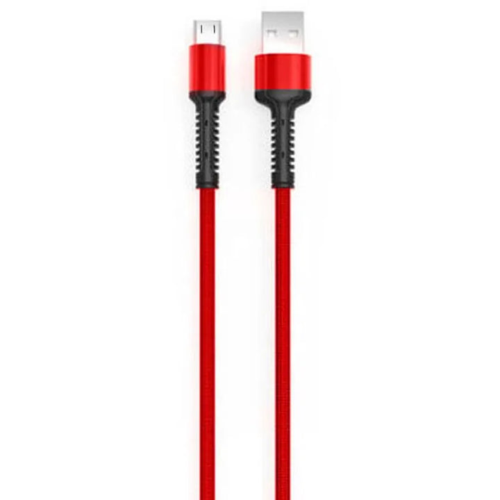 LDNIO LS63 USB-A naar Micro USB Kabel – 1 Meter – 2.4A Fast Charging Nylon Kabel – Rood-Ilumina Benelux