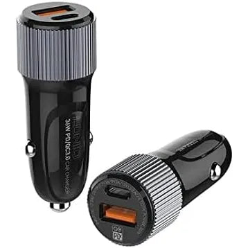 36W Dual USB Fast Car Charger USB-C PD & QC4+ Met USB-C Kabel-Ilumina Benelux