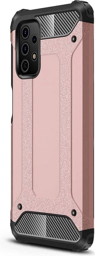 Samsung Galaxy A73 5G Hoesjes – Heavy Duty Armor Backcover – Schokbestendig – Roségoud