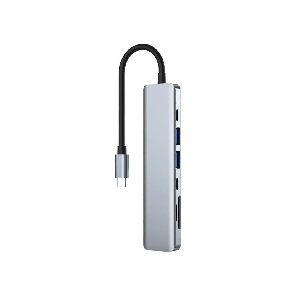 USB-C Hub 7-in-1 – 4K HDMI – 87W Power Delivery – 3x USB 3.0 – SD & Micro SD Kaartlezer – USB-C Docking Station – Grijs