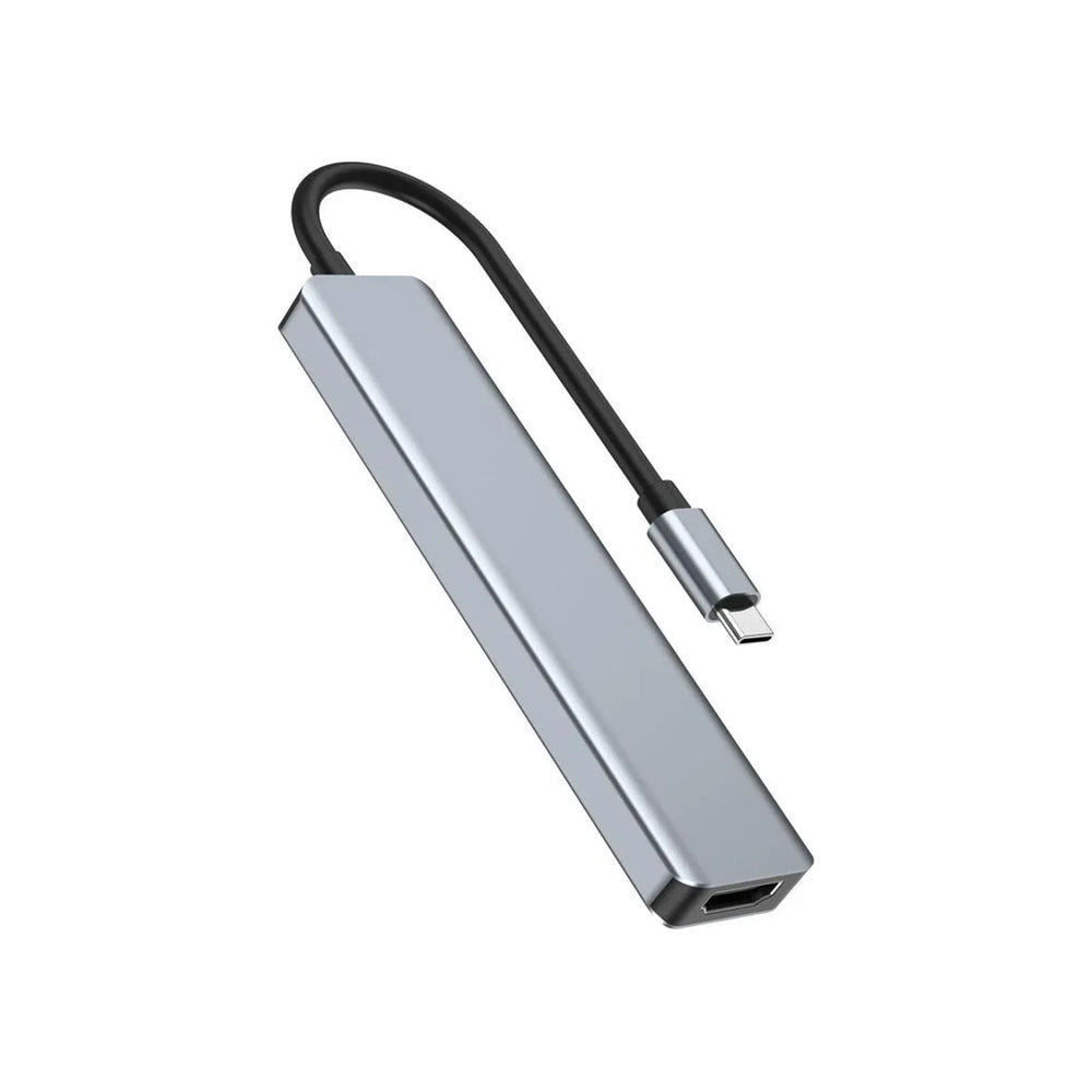 USB-C Hub 7-in-1 – 4K HDMI – 87W Power Delivery – 3x USB 3.0 – SD & Micro SD Kaartlezer – USB-C Docking Station – Grijs