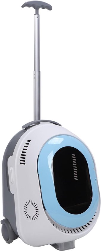 Kattentas | Huisdiertas | katten honden reistas | dieren transport tas | rugzak | draagtas | rug dierentas voor huisdieren met zwenkwielen - honden en katten - Blauw