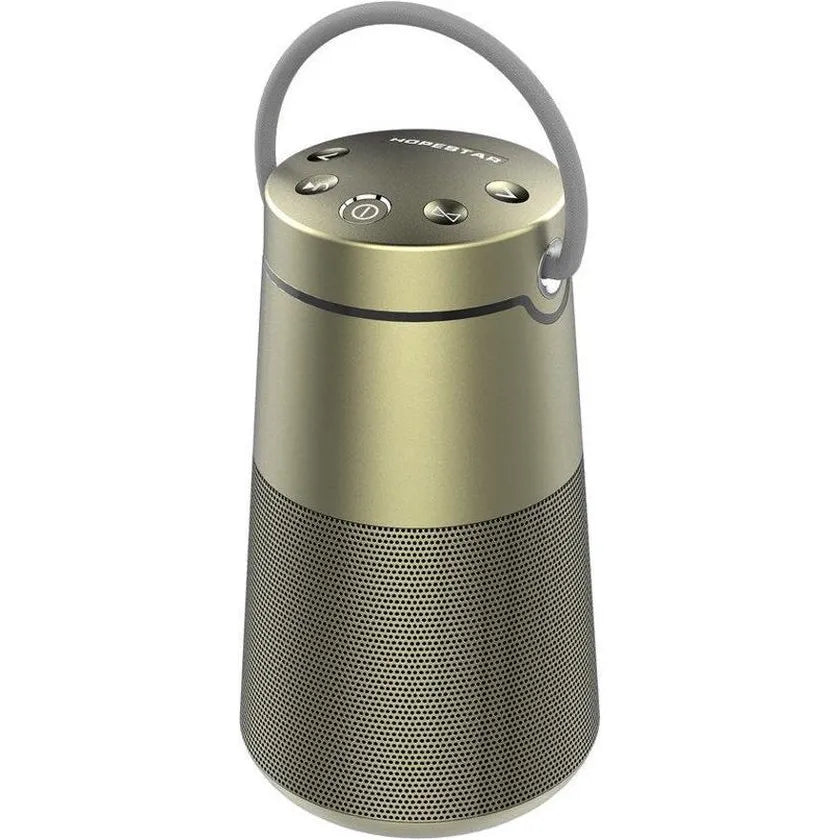 HOPESTAR H33 Premium Bluetooth Speaker – Draagbare Draadloze Speaker met FM Radio & Powerbank – Goud-Ilumina Benelux