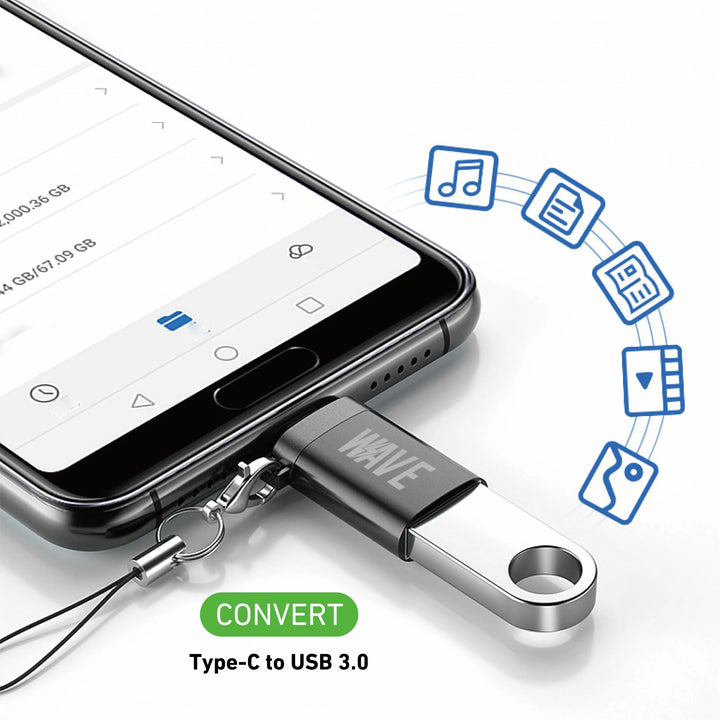 USB-C OTG Adapter USB 3.0 – Type-C naar USB-A Converter – OTG Extender – USB Stick Adapter – Aluminium-Ilumina Benelux